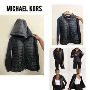 Michael Kors Black Hooded Active Jacket