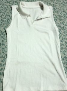 White Sleeveless Top