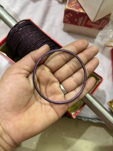 Wine Shimmer Metal Bangles
