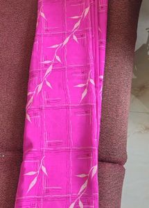 Pink Floral Print Saree