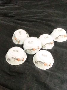 LaOpala Floral Dessert Bowls (Set of 6)