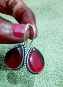 Red Teardrop Earrings