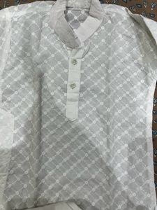 White Chikan Kurta Pyjama