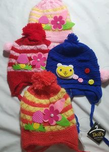 Winter Caps For Kids . Heavy Woolen Material. Avai
