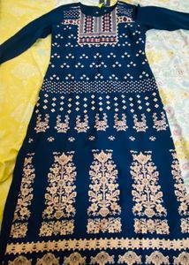 Elegant Blue Printed Kurta