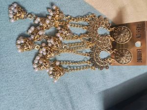 Gold Jhumka Earrings