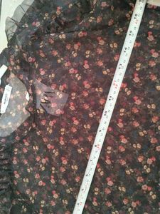 net Top Floral Print