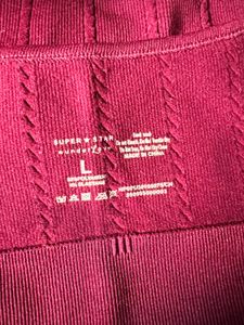 Burgundy Rib-Knit Lounge Co-ord Set