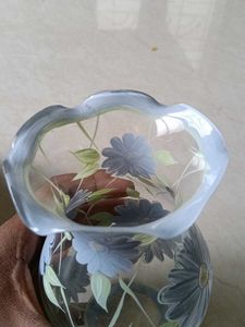 Hand Painted Glass Vase