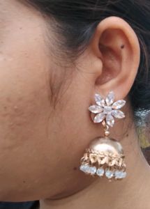 Floral Jhumka Earrings