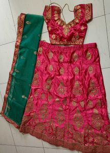 Pink Embroidered Lehenga Choli