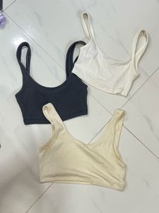 Combo of 3 Cropped Tank Tops