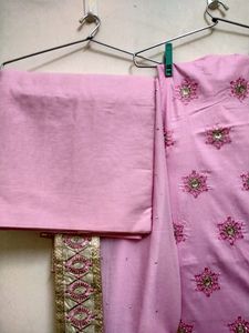 Pink Allover Suit Get Free Linning