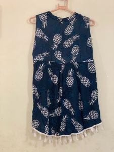 Pineapple Print Tassel Top