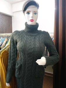 bodycon Stylish Knit Turtleneck Dress