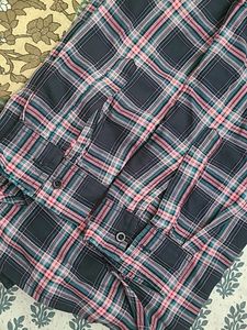 Max Women Pink &amp; Blue Regular Fit Checked Casual Shirt