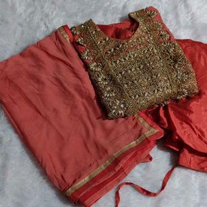 Peach Indian Outfit
