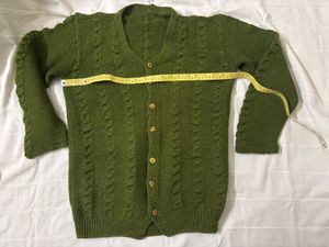 Olive Aran Knit Cardigan