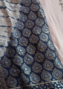 glass fabric suit with Banarasi dupatta