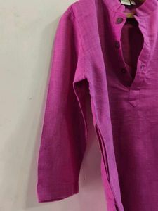 Pink Cotton Kurta