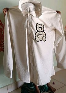 Cute Bear Patch Shirt