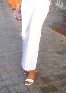 WHITE BLOCK HEELS