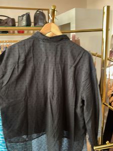 Elegant Black Button-Up Top