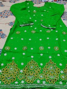 Green Embellished dress