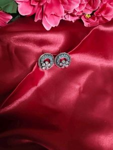 Oxidised Ear Tops and Ring