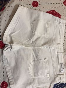 White Denim Shorts