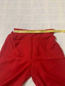 Kashmiri Red Embroidered Kurta Pant Set