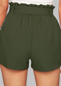 Polysatin Shorts With Detachable Belt