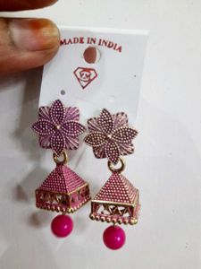 Golden Pink Earrings