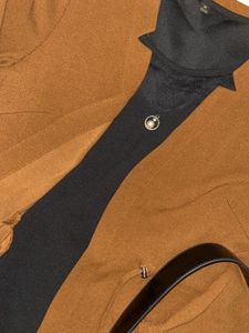 Elegant Brown Coat &amp; Dress Set