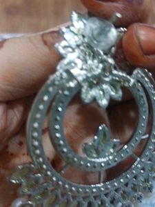 Silver Earrings With Tika