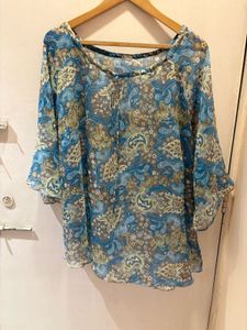 Beautiful Blue Paisley Top
