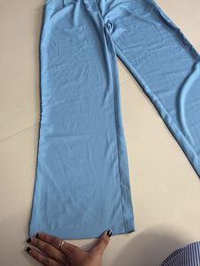 Blue Wide Leg Trousers