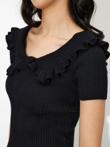 Ruffle Knit Top