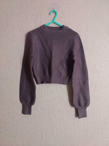 Cropped Long Sleeve Sweater