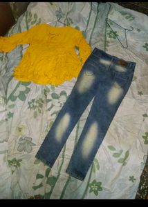 Girls Top And Jeans Set