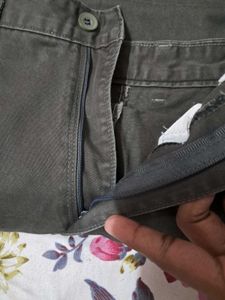Olive Green Straight Leg Pants