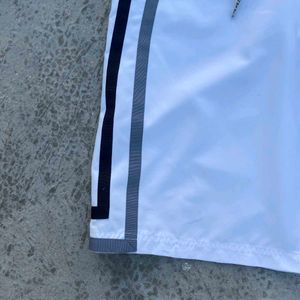 White Striped Swim Trunks
