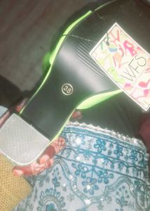 Neon Green Heeled Mules