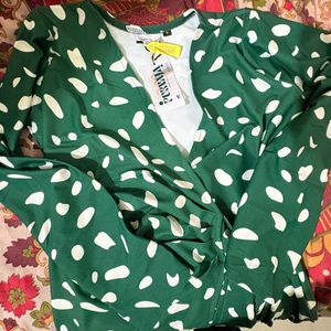 Brand New Green Wrap DRESS