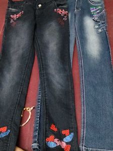 Embroidered Denim Jeans