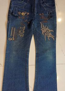 Vintage denim baggy jeans for women