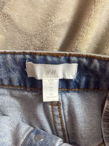 Denim Button-Front Mini Skirt