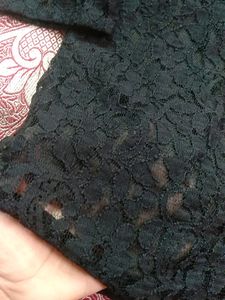 Black Net Top For Women