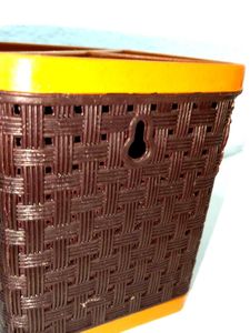 Brown &amp; Orange Woven Basket