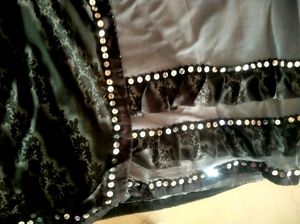 🖤Frill Design Black nd Grey Combination Saree🖤